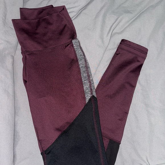 Women's High-Waisted Leggings - Purple - Black - Grey - US Small - Picture 1 of 11